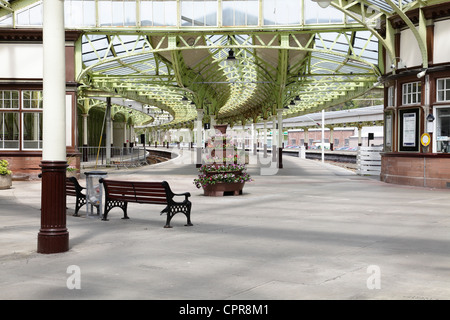 Wemyss Bay Railway Station Concourse, Wemyss Bay, Inverclyde, Schottland, Großbritannien Stockfoto