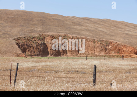 Hillside erodiert durch Erdrutsch - Kalifornien USA Stockfoto