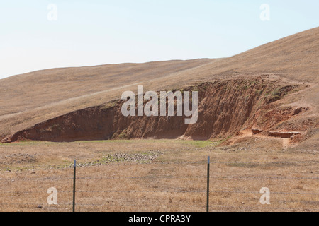 Hillside erodiert durch Erdrutsch - Kalifornien USA Stockfoto