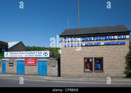 Matlock Town Football Club Stadion, Matlock, Derbyshire, England, UK Stockfoto