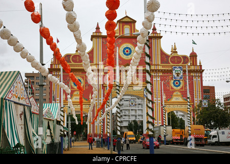 Europa Spanien Andalusien Sevilla Feria de Abril La Portada De La Feria de Abril de Sevilla 2012 Stockfoto