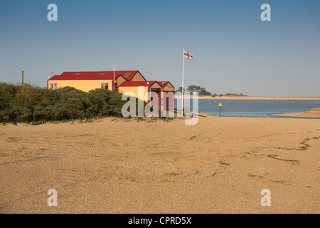 Lifboat Bahnhof am Hafen von Wells-Next-the-Sea, Norfolk Stockfoto