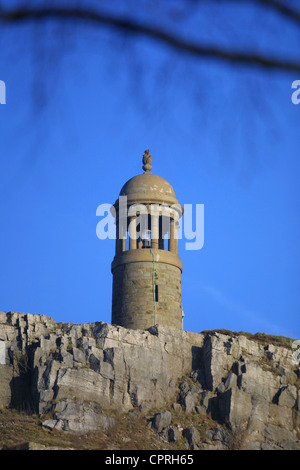 Crich Stand, Matlock, Derbyshire, England. Das Mahnmal, das Sherwood Foresters Regiment Stockfoto