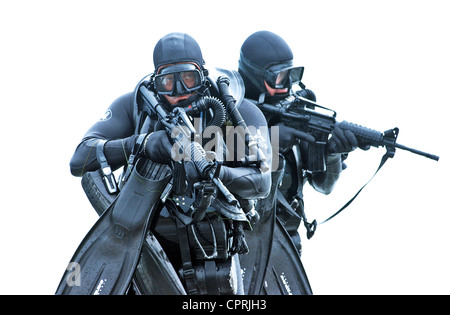 U.S. Navy SEALs Praxis Strand Landungen während Kampftraining Stockfoto