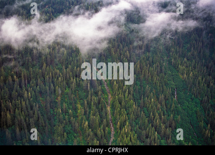 Alaskan Luftaufnahmen von Buschpilot Flugzeug. Stockfoto