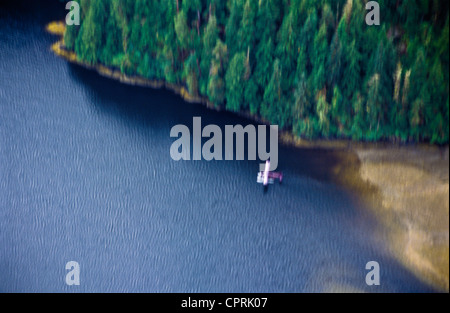 Alaskan Luftaufnahmen von Buschpilot Flugzeug. Stockfoto