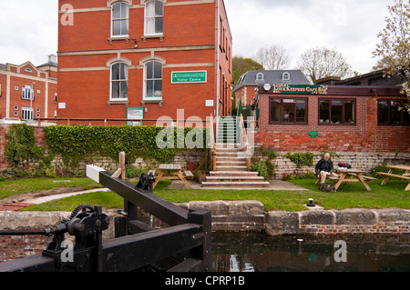 Cotswold Kanäle Vertrauen Besucherzentrum und Schleusenwärter Cafe, Stroud, Gloucestershire, UK Stockfoto