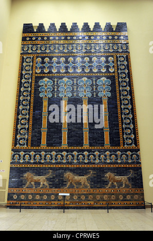 Mesopotamische Kunst. Neubabylonischen. Der Saal des Thrones von Nebukadnezar II.  Detail. Pergamon-Museum. Berlin. Deutschland. Stockfoto