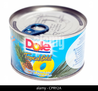 Dole Ananas Scheiben in Saft kann Stockfoto