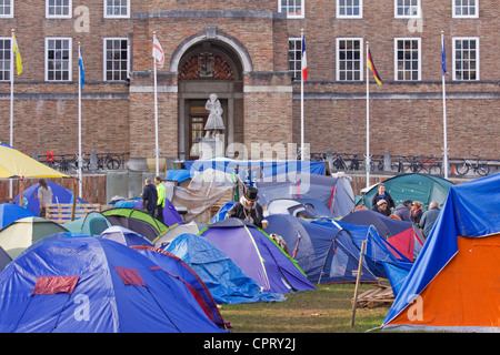 Das besetzen Bristol Lager außerhalb der Rat-Büros in Bristol, England, ein Teil einer internationalen antikapitalistischen Kampagne Stockfoto