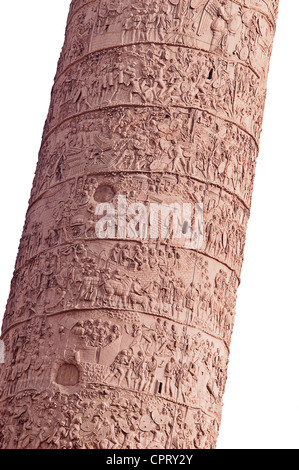 Abschnitt der Trajanssäule, Rom, Italien Stockfoto