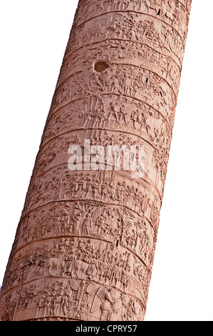 Abschnitt der Trajanssäule, Rom, Italien Stockfoto