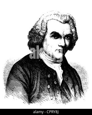 Rousseau, Jean Jacques, 28.6. 1712 - 2.7.177, französischer Philosoph, Autor/Schriftsteller, Porträt, Holzgravur, 19. Jahrhundert, Stockfoto