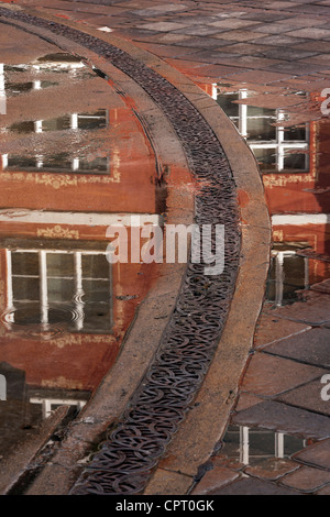 Straße Reflexionen in Lionshead Village - Vail, Colorado USA Stockfoto