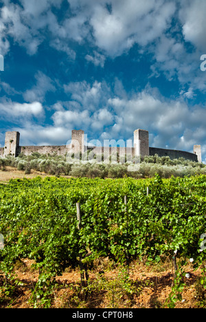 Monteriggioni, Siena Provinz, Toskana, Italien Stockfoto
