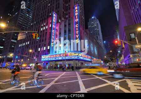 Radio City Music Hall, einem berühmten Ort und ein Wahrzeichen der Stadt New York. Stockfoto
