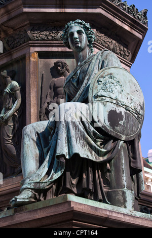 Detail des Denkmals für den Emperoror Francis II in der Amalienburg in Wien Stockfoto