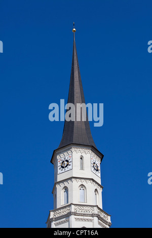 St. Michael Kirche Spire und Clock Tower in Wien Stockfoto