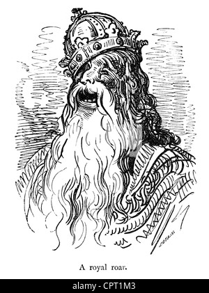 Karls großens königlichen brüllen. Abbildung aus der Legende des Croquemitaine von Gustave Doré Stockfoto