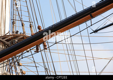 Cutty Sark, rigging, Greenwich, London, UK Stockfoto