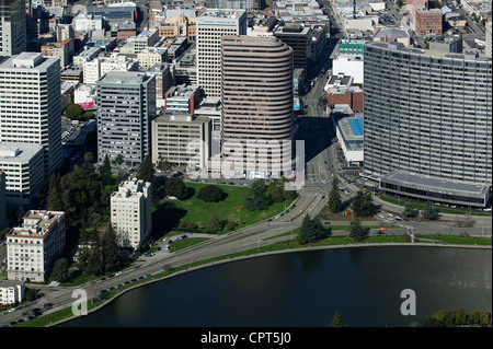 Luftaufnahme Lake Merritt, Oakland, Kalifornien Stockfoto