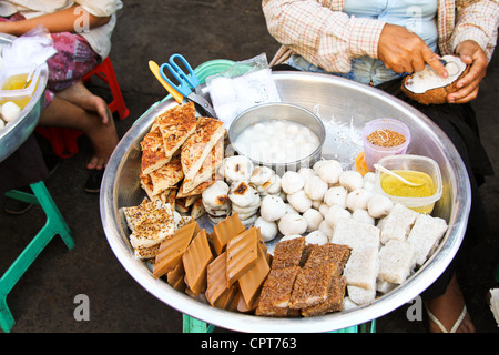 Burmesische Dessert [Straßennahrung] Stockfoto