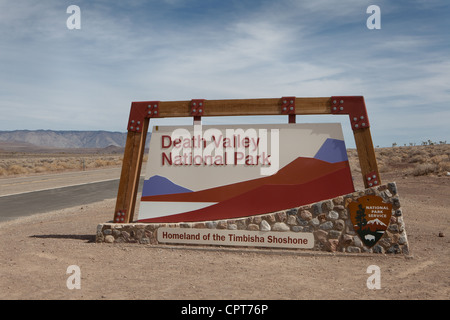 Death Valley Eingang Stockfoto