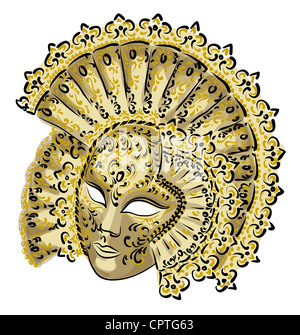 Karneval in Venedig Maske. Vektor-Illustration. Stockfoto