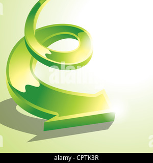 Grüner Pfeil Stockfoto
