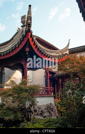 Chinesischer Pavillon in Suzhou Garten des Stockfoto