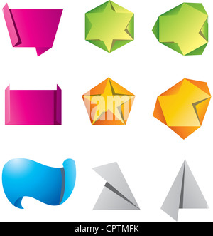 Origami-Banner. Stockfoto