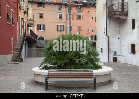 Kleiner Hafen in Cassone Malcesine See Gardasee Lago di Garda-Italien-Italia Stockfoto