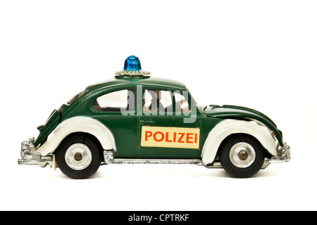 60er Vintage Corgi Toys Nr. 492 VW Käfer "Polizei" Europäischen Polizei-Auto Stockfoto