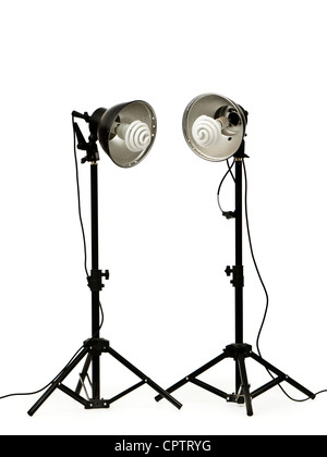 Satz von Studioleuchten Stockfoto