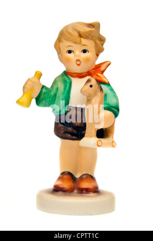 Vintage Porzellanfigur 'Junge mit Pferd' Goebel Deutschland (Design Nr. 239/0) Stockfoto