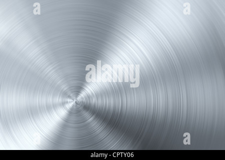 Kreisförmige gebürstetem Metall Stockfoto