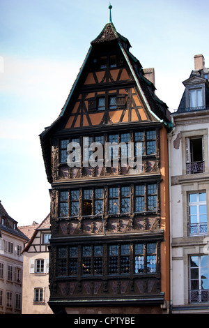 Kammerzell House, 15. & aus dem 16. Jahrhundert mittelalterliche Gebäude in Domplatz in Straßburg, Elsass, Frankreich Stockfoto