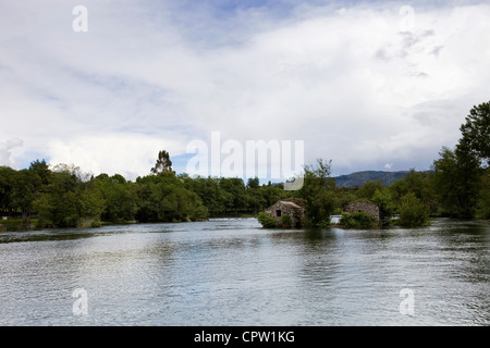 Azenhas de Adaufe, alten Mühlen am Fluss nördlich von portugal Stockfoto