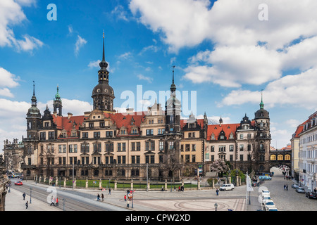 Blick auf das Dresdner Residenzschloss, Dresden, Sachsen, Deutschland, Europa Stockfoto