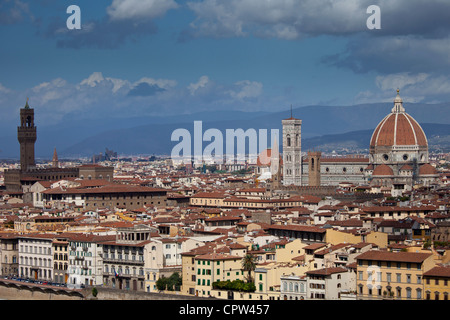 Die Stadt Florenz und Il Duomo di Florenz Kathedrale, Toskana, Italien Stockfoto