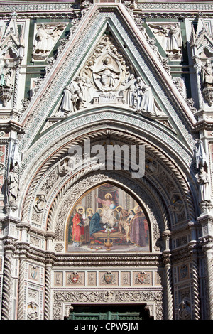 Il Duomo di Firenze, Kathedrale von Florenz, in Piazza di San Giovanni, Toskana, Italien Stockfoto