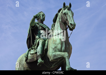 Equestrian Statue von Joseph der zweite (1795-1806) von Franz Anton von Zauner (1746-1822) Bronze, Josefplatz, Wien, Österreich Stockfoto