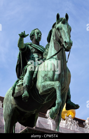 Equestrian Statue von Joseph der zweite (1795-1806) von Franz Anton von Zauner (1746-1822) Bronze, Josefplatz, Wien, Österreich Stockfoto