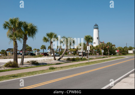 Leuchtturm auf St. George Island Nordwesten Florida USA Stockfoto