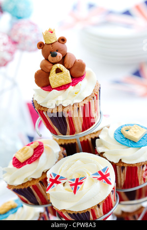 Diamond Jubilee cupcakes Stockfoto