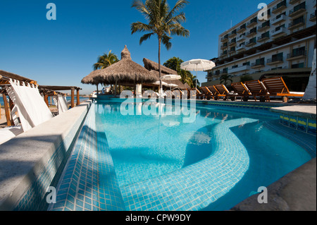 Mexiko, Puerto Vallarta. Villa Premiere Hotel & Spa, Strand Los Muertos, Puerto Vallarta, Mexiko. Stockfoto