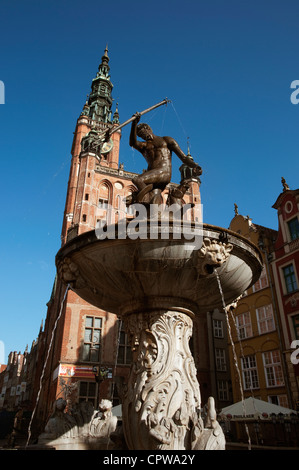 Neptun-Brunnen in Gdansk (Danzig), Polen Stockfoto