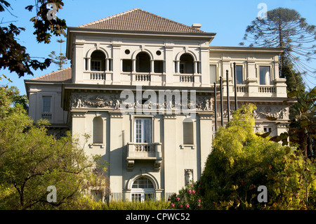 Restauriertes Gebäude Calle Merced Santiago Chile Stockfoto