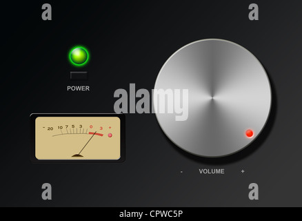 Volume-Regler Stockfoto