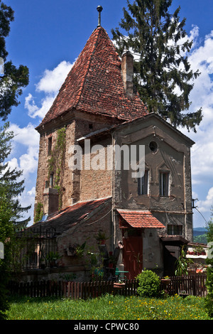 Altes Haus in der Zitadelle von Sighisoara, Karpaten Siebenbürgens, Târnava Mare Fluss Mureş Grafschaft, Rumänien, Osteuropa, EU Stockfoto